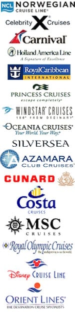 Logos of the cruise lines whose guests we welcome at Kusadasi and Izmir ports