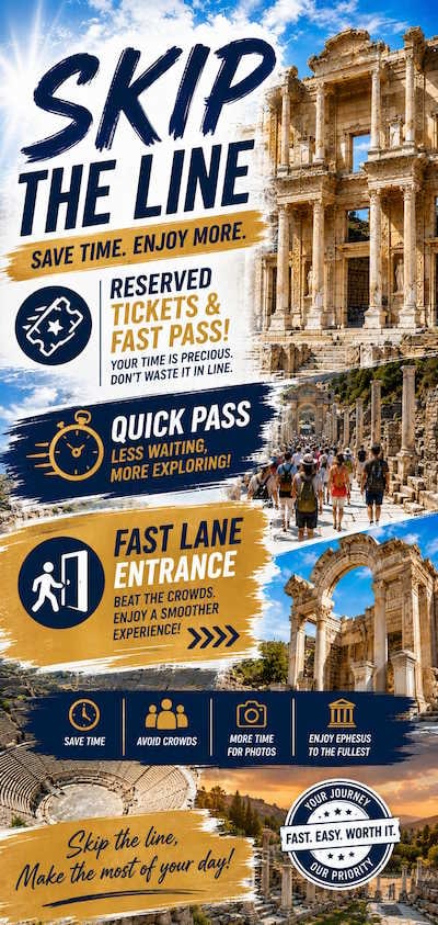 Ephesus quick pass and fast lane entrance — reserved tickets, less waiting, more exploring